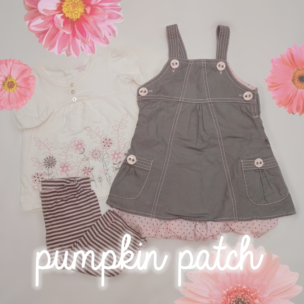 Pumpkin Patch 3 pc matching set 12-18 mo